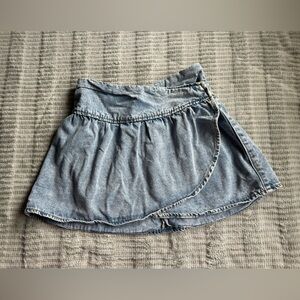 SHEIN Light Blue Denim Mini Skirt